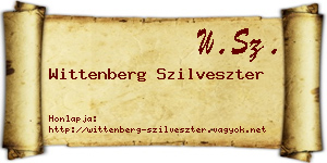 Wittenberg Szilveszter névjegykártya
